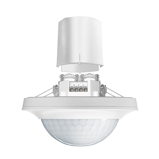 ESYLUX EP10428777 Deckeneinbau-Präsenzmelder 360° Slave Reichweite ca Ø 24 m fernbedienbar PD-C 360/24 Slave FM Weiß