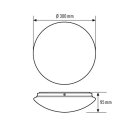 ESYLUX EO10850073 LED-Rundleuchte 12W Farbtemperatur ca....