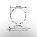 ESYLUX EO10850608 Runde flache LED-Anbauleuchte mit...