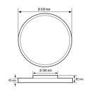ESYLUX EO10850639 Runde flache LED-Anbauleuchte mit...