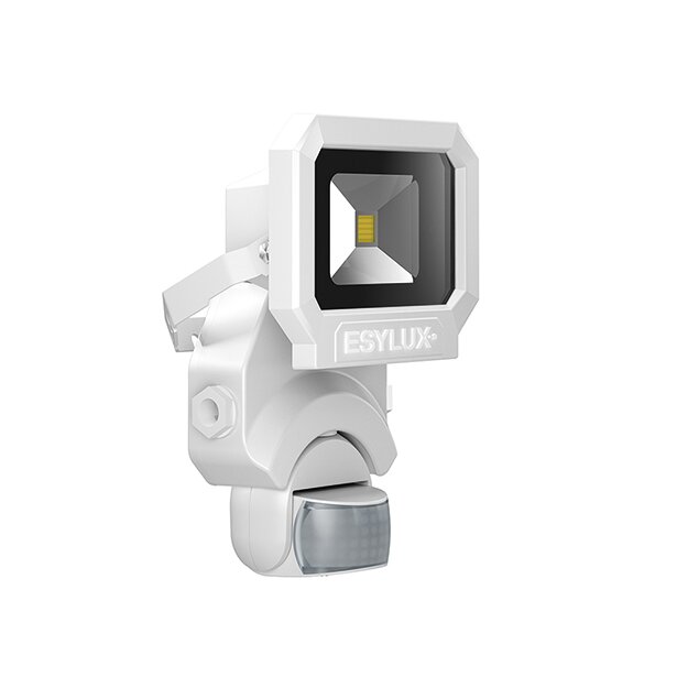 ESYLUX EL10810077 LED-Strahler 10 W mit 160° Bewegungsmelder ADF Montagebügel SUN AFL TR 1000 850 MD WH Weiß