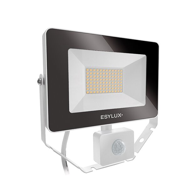 ESYLUX EL10810725 LED-Strahler 30 W 4000 K Bewegungsmelder BASIC AFL TR 3000 840 MD WH Weiß