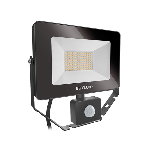 ESYLUX EL10810732 LED-Strahler 30 W 4000 K Bewegungsmelder BASIC AFL TR 3000 840 MD BK Schwarz