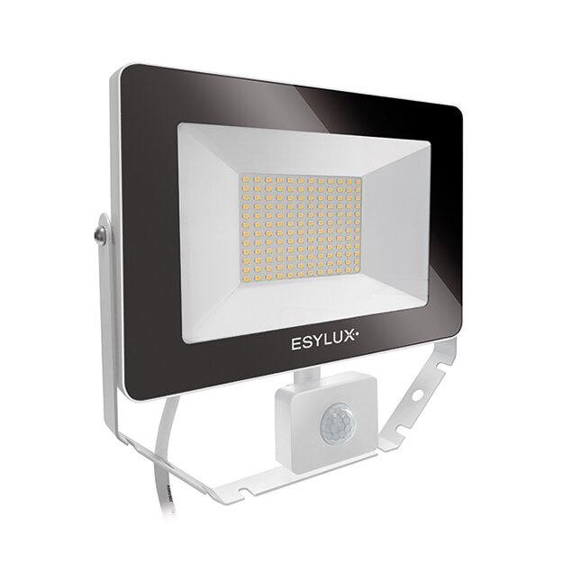 ESYLUX EL10810763 LED-Strahler 50 W 4000 K Bewegungsmelder BASIC AFL TR 5000 840 MD WH Weiß