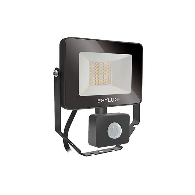ESYLUX EL10810817 LED-Strahler 10 W 3000 K Bewegungsmelder BASIC AFL TR 1000 830 MD BK Schwarz