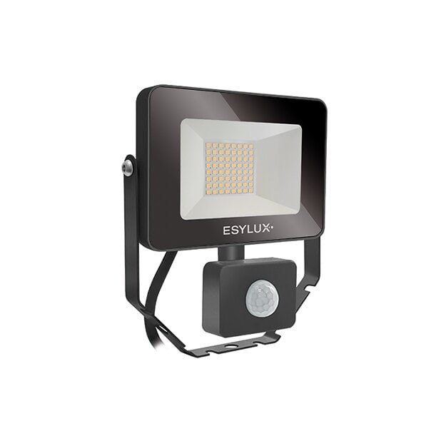 ESYLUX EL10810930 LED-Strahler 10 W 4000 K Bewegungsmelder BASIC AFL TR 1000 840 MD BK Schwarz