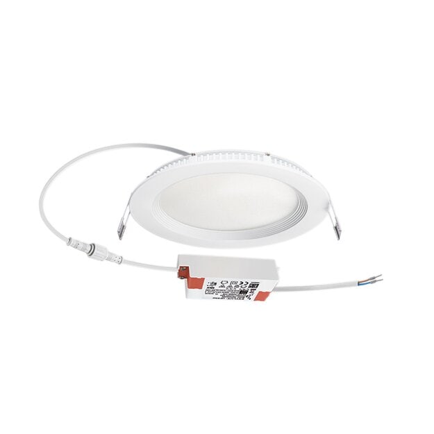 ESYLUX EO10298981 LED Downlight zum Einbau in Decken-/Wandausschnitten mit 165mm 9W 3K inkl Std Treiber an/aus ELSA-2 DL 165 OP 110° 900 830 WH Weiß