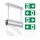 ESYLUX EN10031595 Notleuchte mit 3 h Notlichtdauer 25 m EKW Pendelmontage LED Fail-Safe-Kontakt selbstüberwachend SLC EL LED 3h 25m IR SC/C PM Aluminium