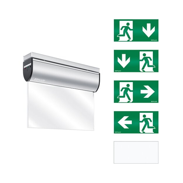ESYLUX EN10031618 Notleuchte mit 3 h Notlichtdauer 25 m EKW Deckenaufbaumontage LED Fail-Safe-Kontakt selbstüberwachend SLC EL LED 3h 25m IR SC/C SM Aluminium