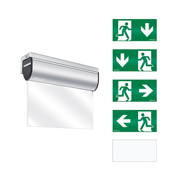 ESYLUX EN10031625 Notleuchte mit 3 h Notlichtdauer 25 m EKW Wandmontage LED Fail-Safe-Kontakt selbstüberwachend SLC EL LED 3h 25m IR SC/C WM Aluminium