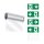 ESYLUX EN10031632 Notleuchte mit 3 h Notlichtdauer 25 m EKW Wandauslegermontage LED Fail-Safe-Kontakt selbstüberwachend SLC EL LED 3h 25m IR SC/C WBM Aluminium