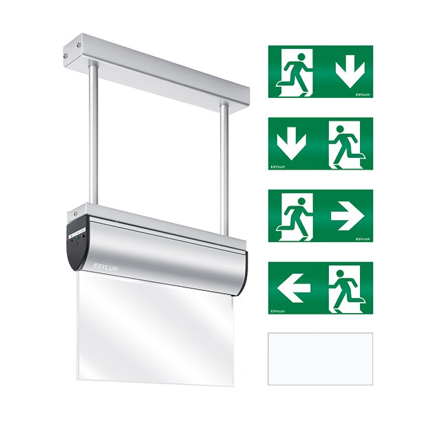 Esylux EN10031649 Notleuchte mit 3 h Notlichtdauer 32 m EKW Pendelmontage LED selbstüberwachend Fail-Safe-Kontakt SLD EL LED 3h 32m IR SC/C PM