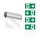 ESYLUX EN10031670 Notleuchte mit 3 h Notlichtdauer 32 m EKW Wandmontage LED selbstüberwachend Fail-Safe-Kontakt SLD EL LED 3h 32m IR SC/C WM Aluminium