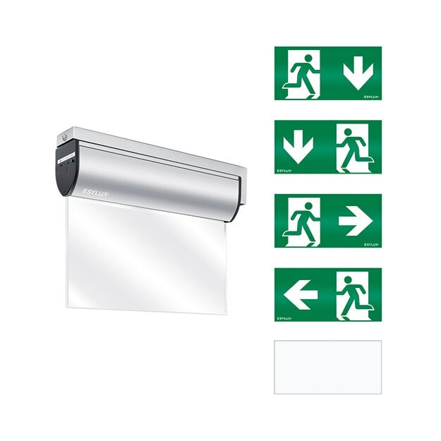 ESYLUX EN10031687 Notleuchte mit 3 h Notlichtdauer 32 m EKW Wandauslegermontage LED selbstüberwachend Fail-Safe-Kontakt SLD EL LED 3h 32m IR SC/C WBM Aluminium