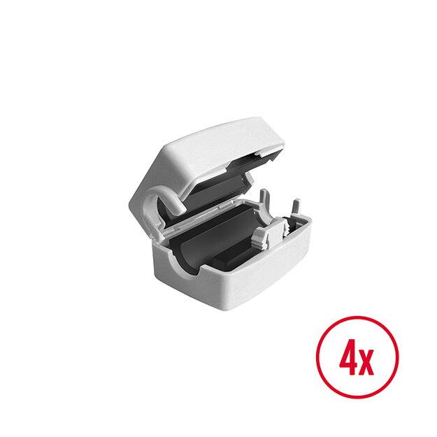 ESYLUX EC10429972 4x Ferritkern (Klappferrit) für die Abschirmung von RJ45-Kabeln am SMARTDRIVER-2 FERRITE-SET x4