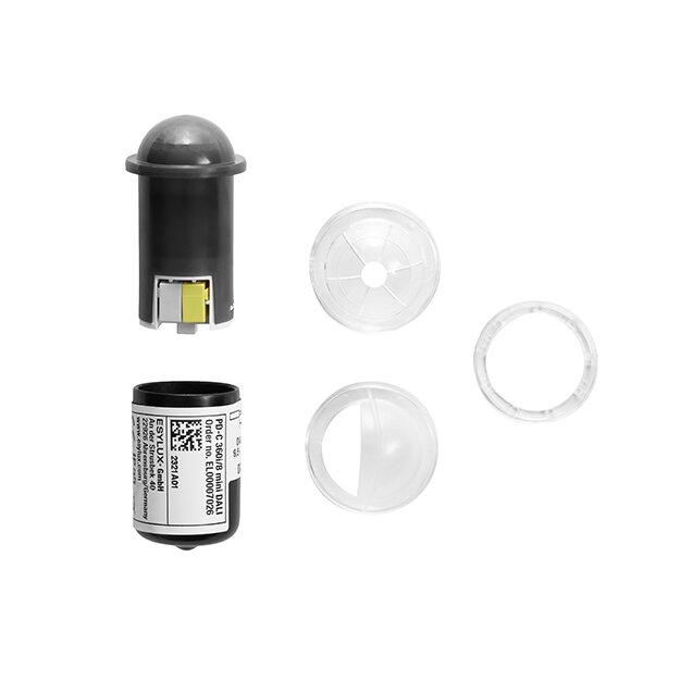 ESYLUX EL10521829 Kompletter DALI Bewegungsmelder mit Linsenmaske und mit Regenschutzkappe für Pollerleuchten ALVA BL MD DALI Ø 170 mm ALVA BL 940/170 MD DALI DETECTOR AN