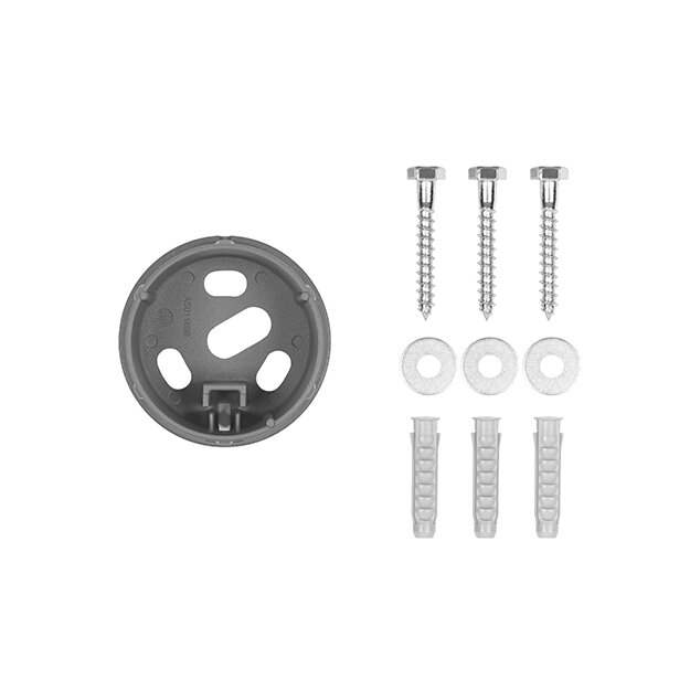 ESYLUX EL10521881 Bodenplatte für Pollerleuchten ALVA BL Ø 100 mm inklusive 3x Schraube 3x Dübel ALVA BL 700/100 BASE PLATE AN