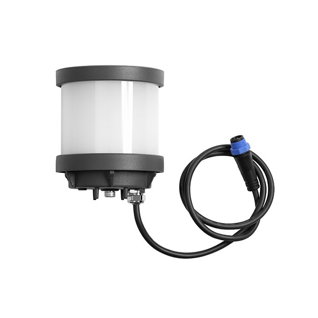 ESYLUX EL10521898 Kompletter Leuchtenkopf für Pollerleuchten ALVA BL 700/100 mit opalem Diffusor und mit integrierter LED-Platine 3000 K ALVA BL 700/100 OP 360° 830 HEAD AN Grau