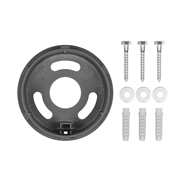 ESYLUX EL10521904 Bodenplatte für Pollerleuchten ALVA BL Ø 170 mm inklusive 3x Schraube 3x Dübel ALVA BL 940/170 BASE PLATE AN