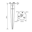 ESYLUX EL10820199 Bodenanker zur vereinfachten Montage der Pollerleuchten ALVA Ø 170 mm ALVA GROUND SPIKE 170 Zink