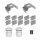 ESYLUX EO10310560 Ersatz Beipack Set für OLIVIA-2 MPL 1200 und 1500 Feuchtraumleuchten OLIVIA-2 CLIPS CABLE GLANDS SET