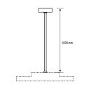 ESYLUX EO10850561 Abhängeset mit zentral montiertem...