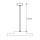 ESYLUX EO10850561 Abhängeset mit zentral montiertem Rohr transparenter 5-poliger Anschlussleitung und rundem Deckenbaldachin Länge 1000 mm SVENJA POLE PENDULUM SET 1000 Weiß