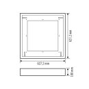 ESYLUX EQ10113468 Deckenaufbaurahmen 600/625 für Deckeneinlegeleuchten der Serie CELINE-2
 MOUNTING FRAME 600/625 SM WH Weiß