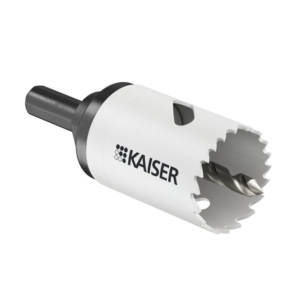 Kaiser 1084-35 Werkzeug BASIC Fräser Ø 35mm mit Aufnahme und Zentrierbohrer BiMetall Vario Verzahnung 4-6 ZpZ