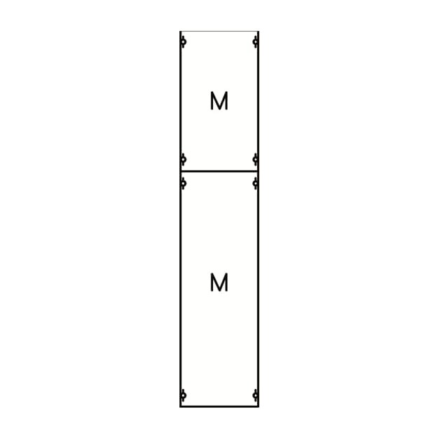 Striebel 2CPX037655R9999 1M4A Montageplatten-Modul 8RE / BH4, 1FB Modul montiert auf EDF-Profil
