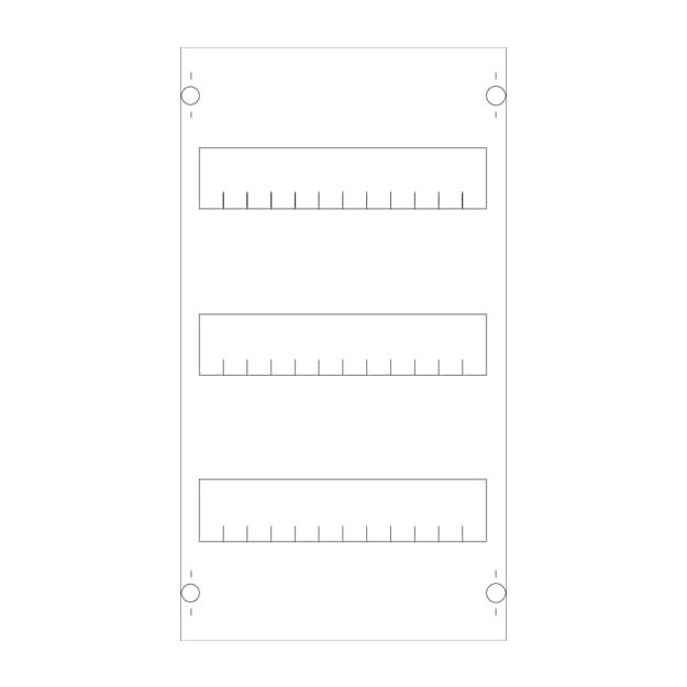 Striebel 2CPX037580R9999 1V00A Reiheneinbaugeräte-Modul Reihenabstand 125mm, 3RE / BH00, 1FB