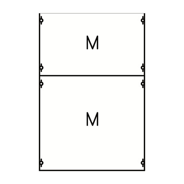 Striebel 2CPX037615R9999 2M1A Montageplatten-Modul 5RE / BH1, 2 FB Modul montiert auf EDF-Profil