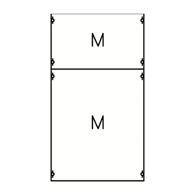 Striebel 2CPX037627R9999 2M2A Montageplatten-Modul 6RE / BH2, 2 FB Modul montiert auf EDF-Profil