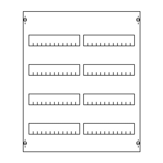 Striebel 2CPX037592R9999 2V0A Reiheneinbaugeräte-Modul Reihenabstand 125mm, 4RE / BH0, 2FB