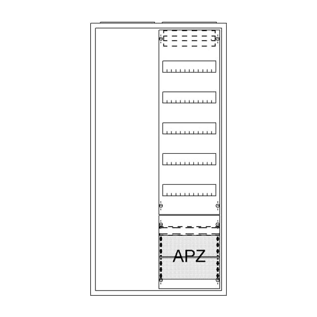 Striebel 2CPX054293R9999 AA27A1A Ausbauschrank, AP A27 1F1V5A2 Schutzklasse II, Schutzart IP31