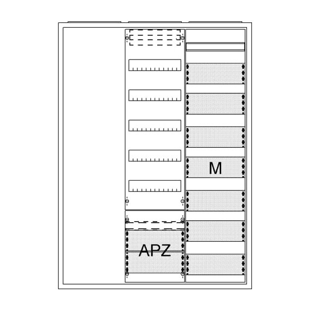 Striebel 2CPX054297R9999 AA37A1AM Ausbauschrank, AP A37 1F1V5A2M1 Schutzklasse II, Schutzart IP31