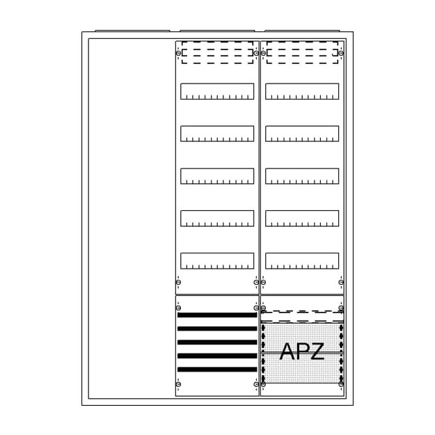Striebel 2CPX054295R9999 AA37A1SA Ausbauschrank, AP A37 1F1V5SS1V5A2 Schutzklasse II, Schutzart IP31