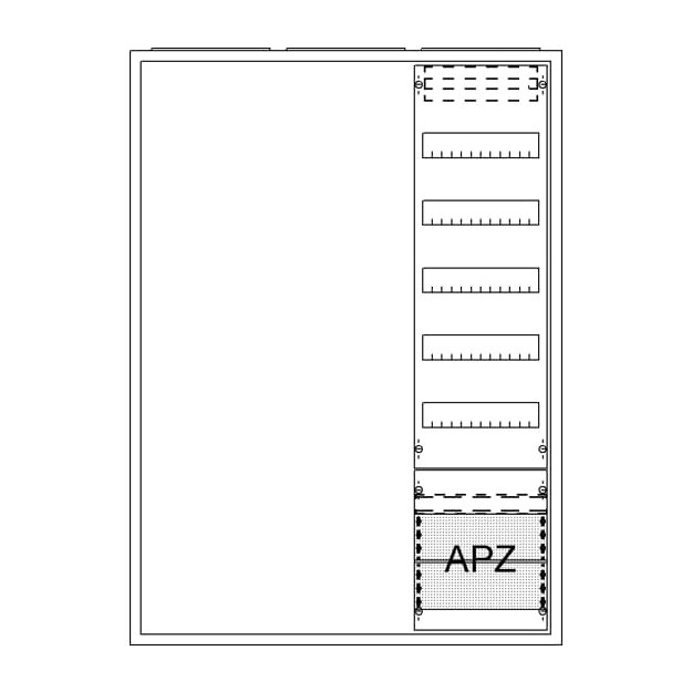 Striebel 2CPX054294R9999 AA37A2A Ausbauschrank, AP A37 2F1V5A2 Schutzklasse II, Schutzart IP31