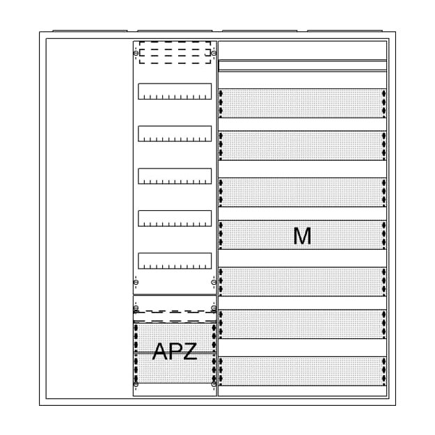 Striebel 2CPX054298R9999 AA47A1AMM Ausbauschrank, AP A47 1F1V5A2M2 Schutzklasse II, Schutzart IP31