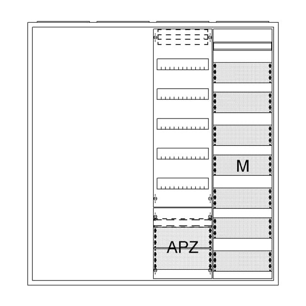 Striebel 2CPX054299R9999 AA47A2AM Ausbauschrank, AP A47 2F1V5A2M1 Schutzklasse II, Schutzart IP31