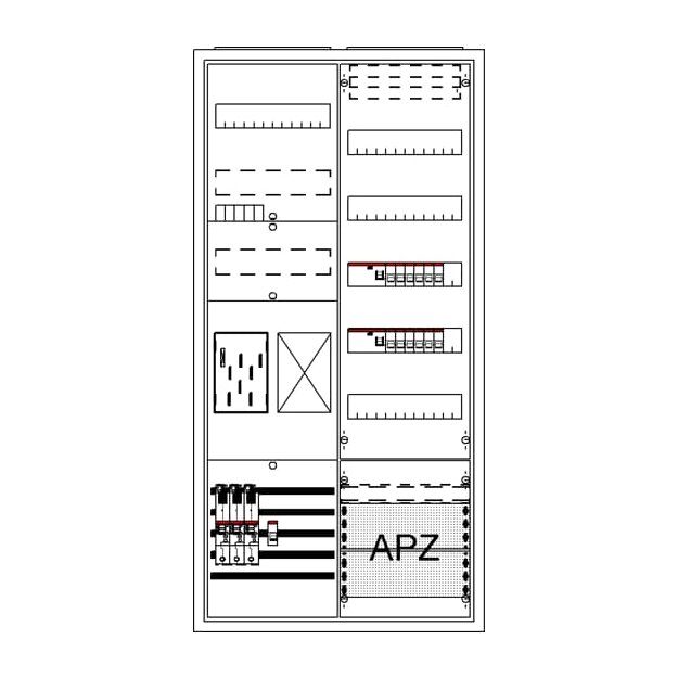Striebel 2CPX054233R9999 BA27CB6V Komplettschrank, AP BKE-I, A27 1Z1R1V5A2