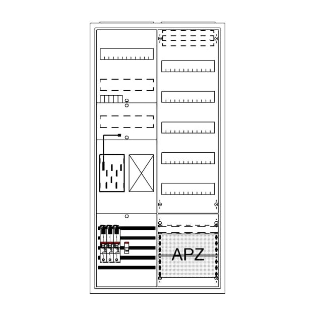 Striebel 2CPX054243R9999 BA27LB4 Komplettschrank, AP BKE-I, A27 1Z1R1V5A2