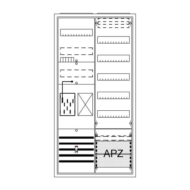 Striebel 2CPX054245R9999 BA27MB Komplettschrank, AP BKE-I, A27 1Z1R1V5A2 Schutzklasse II, Schutzart IP31