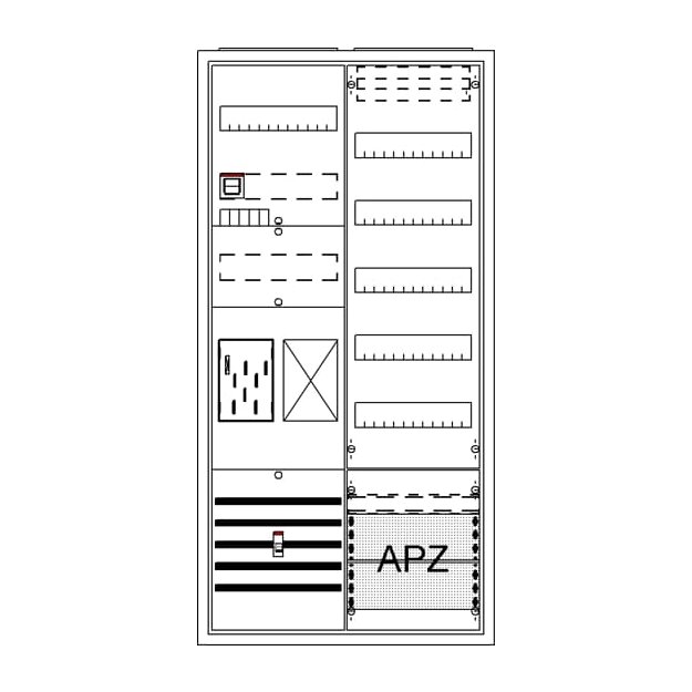 Striebel 2CPX054240R9999 BA27TB Komplettschrank, AP BKE-I, A27 1Z1R1V5A2 Schutzklasse II, Schutzart IP31