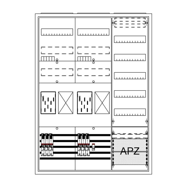 Striebel 2CPX054216R9999 BA37BG5 Komplettschrank, AP BKE-I, A37 2Z2R1V5A2
