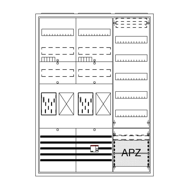 Striebel 2CPX054228R9999 BA37CGL Komplettschrank, AP BKE-I, A37 2Z2R1V5A2OVR