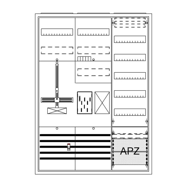 Striebel 2CPX054221R9999 BA37FC Komplettschrank, AP BKE-I, A37 1Z1R1S1V5A2