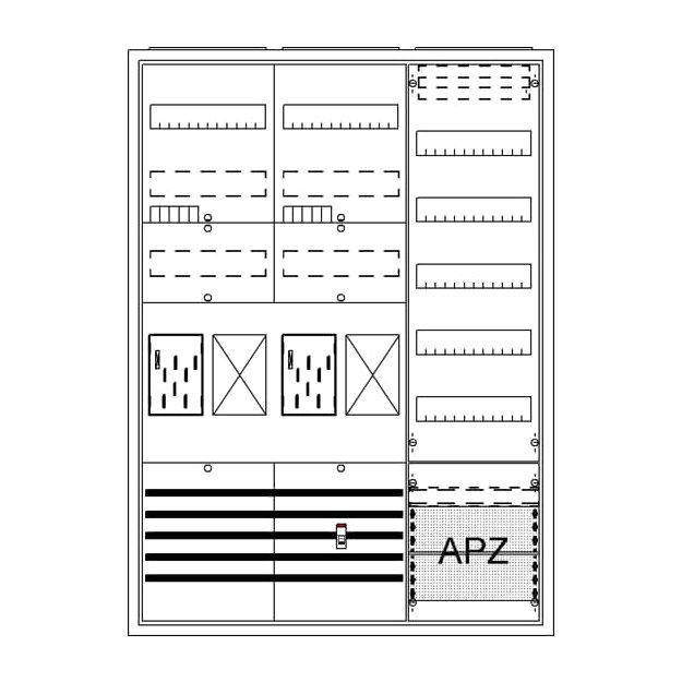 Striebel 2CPX054223R9999 BA37FG Komplettschrank, AP BKE-I, A37 2Z2R1V5A2 Schutzklasse II, Schutzart IP31
