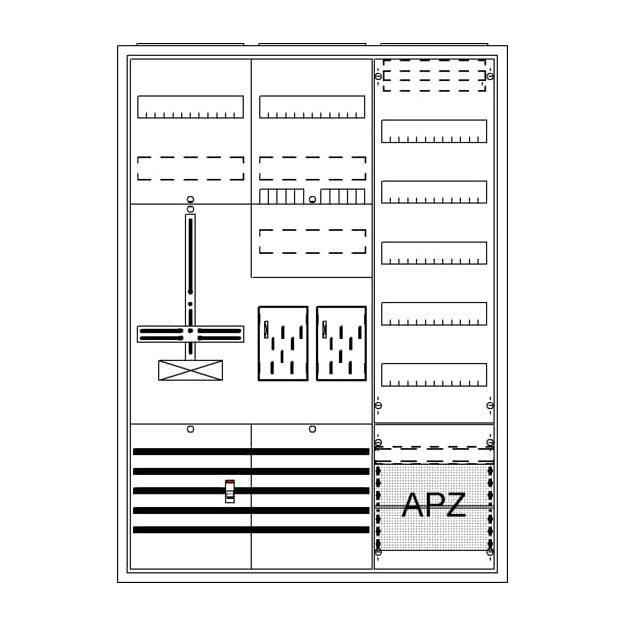 Striebel 2CPX054225R9999 BA37FN Komplettschrank, AP BKE-I, A37 2Z1S1V5A2 Schutzklasse II, Schutzart IP31