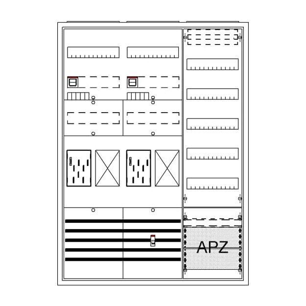 Striebel 2CPX054241R9999 BA37TG Komplettschrank, AP BKE-I, A37 2Z2R1V5A2 Schutzklasse II, Schutzart IP31